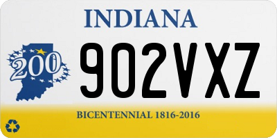 IN license plate 902VXZ