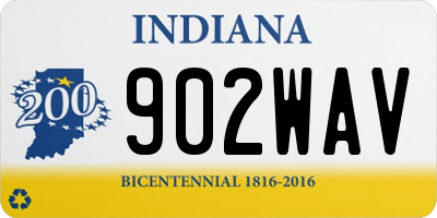 IN license plate 902WAV