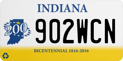 IN license plate 902WCN