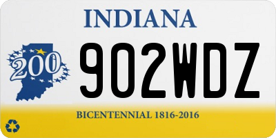 IN license plate 902WDZ