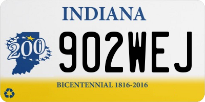 IN license plate 902WEJ