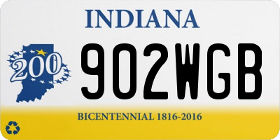 IN license plate 902WGB