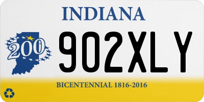 IN license plate 902XLY