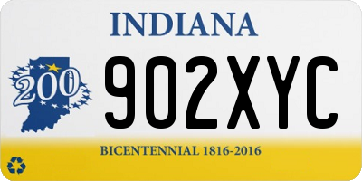 IN license plate 902XYC