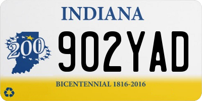IN license plate 902YAD