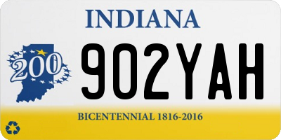 IN license plate 902YAH