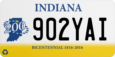 IN license plate 902YAI