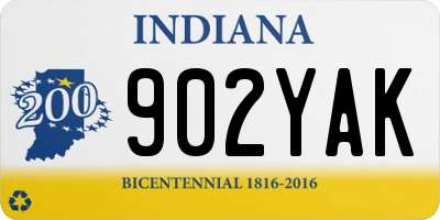 IN license plate 902YAK