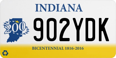 IN license plate 902YDK