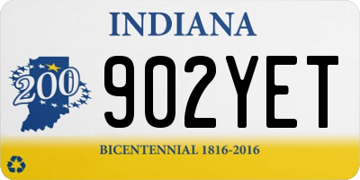IN license plate 902YET