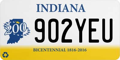 IN license plate 902YEU