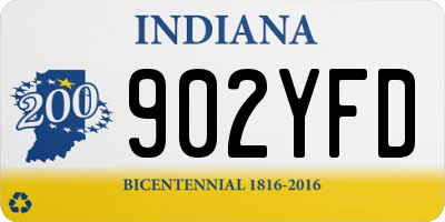 IN license plate 902YFD