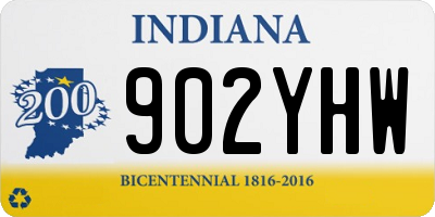 IN license plate 902YHW