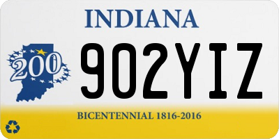 IN license plate 902YIZ