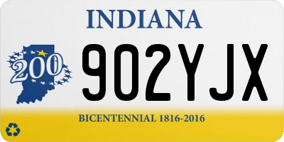 IN license plate 902YJX