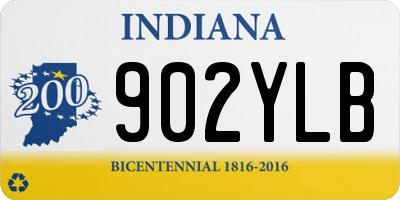 IN license plate 902YLB