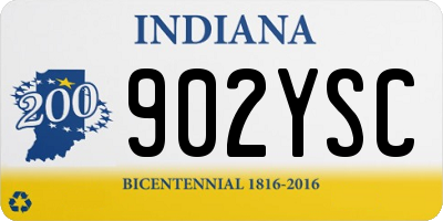 IN license plate 902YSC