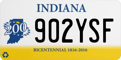IN license plate 902YSF