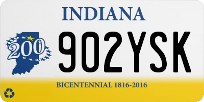 IN license plate 902YSK