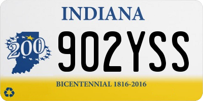 IN license plate 902YSS