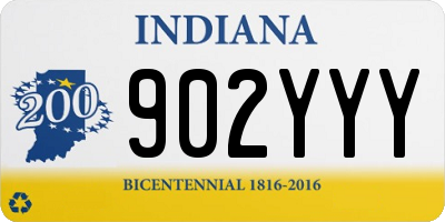 IN license plate 902YYY