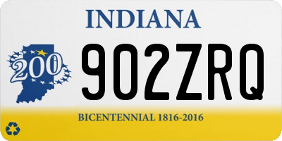 IN license plate 902ZRQ