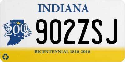 IN license plate 902ZSJ