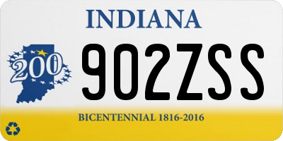 IN license plate 902ZSS