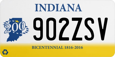 IN license plate 902ZSV