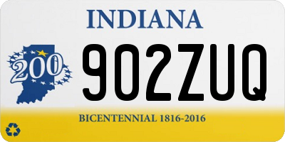 IN license plate 902ZUQ