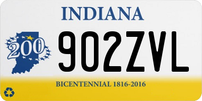 IN license plate 902ZVL