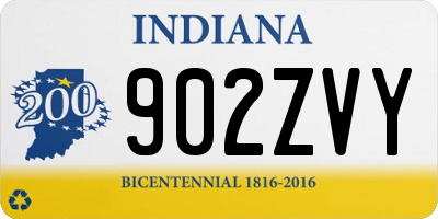 IN license plate 902ZVY