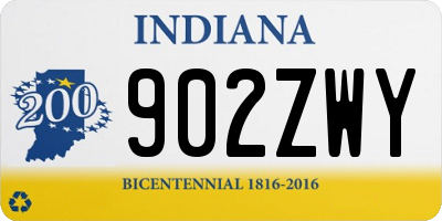 IN license plate 902ZWY
