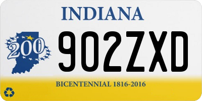 IN license plate 902ZXD