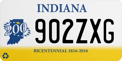 IN license plate 902ZXG