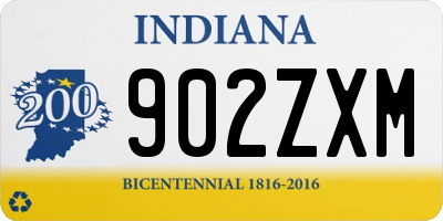IN license plate 902ZXM