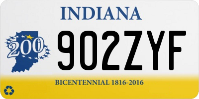 IN license plate 902ZYF