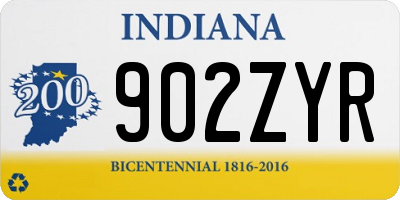 IN license plate 902ZYR