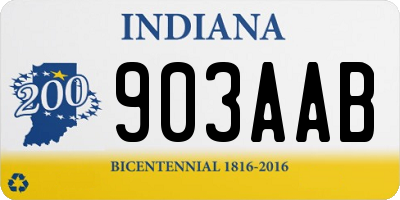 IN license plate 903AAB