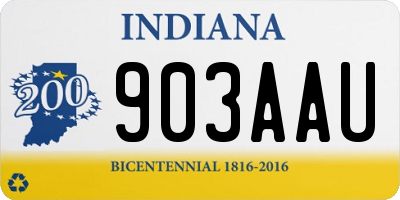 IN license plate 903AAU