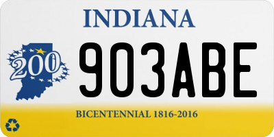 IN license plate 903ABE