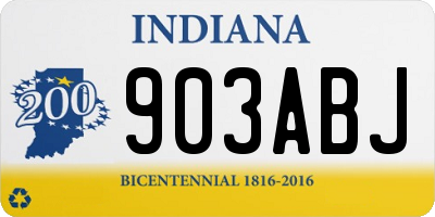 IN license plate 903ABJ
