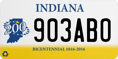 IN license plate 903ABO