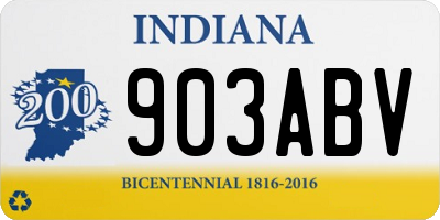 IN license plate 903ABV