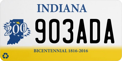 IN license plate 903ADA