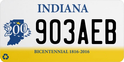 IN license plate 903AEB