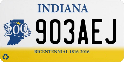 IN license plate 903AEJ
