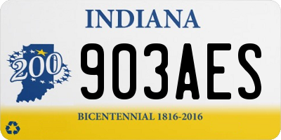 IN license plate 903AES