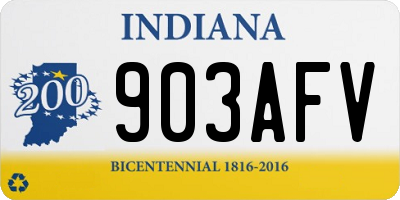 IN license plate 903AFV