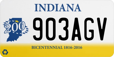 IN license plate 903AGV
